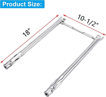 Gassaf 18 inch Burner Tube Set Replace for Weber 69785, Weber Spirit 200, Spirit E210 S210 E220 S220 Series Gas Grills with Up Front Controls(2013 Model Years and Newer),Stainless Steel durable Burner