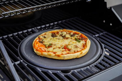 Monument Grills 12-Inch Reversible Round Porcelain Coated Cast Iron Cooking Plate