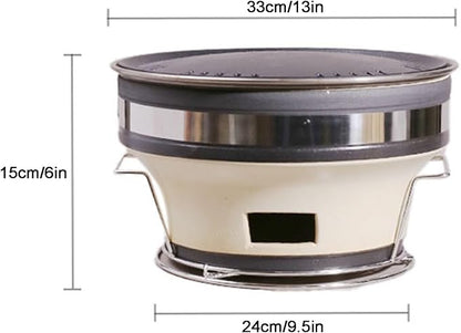 Clay Charcoal Stove Japanese Clay Charcoal Grill With Stainless Steel 33x33x15cm