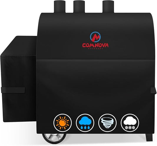 Comnova Grill Cover for Char Griller 2 Burner Dual Function Gas and Charcoal Grill - 600D Grill Cover for Char Griller Waterproof, Fits Model 5030, 5037 Without Side Fire Box - 54" L x 26" W x 45" H