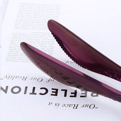 Stainless Steel Kitchen Food Clamp Serving Tongs for Cooking,Toast Bread,Salad,Barbecue,Grilling,Baking,Frying (Purple)