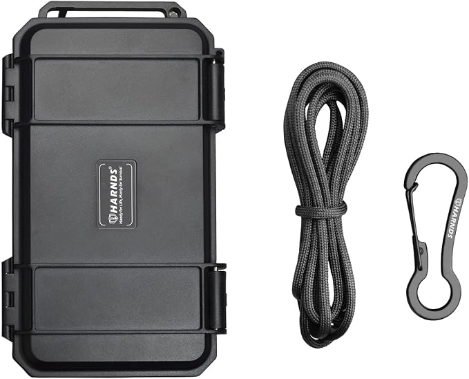 Harnds Waterproof Box Mini Hard Case Small Dry Box Waterproof Storage Case for Outdoor Sports Survival Equipment EDC Tools