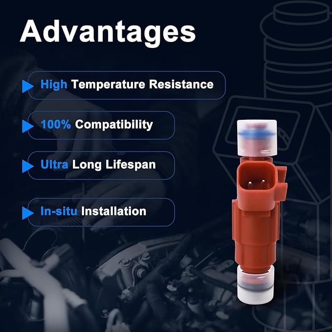 HiSport Fuel Injector 0280156161 6PCS Compatible with Jeep 4.0L 1999-2004 I6 Upgrade 12 Hole 22LB Injectors