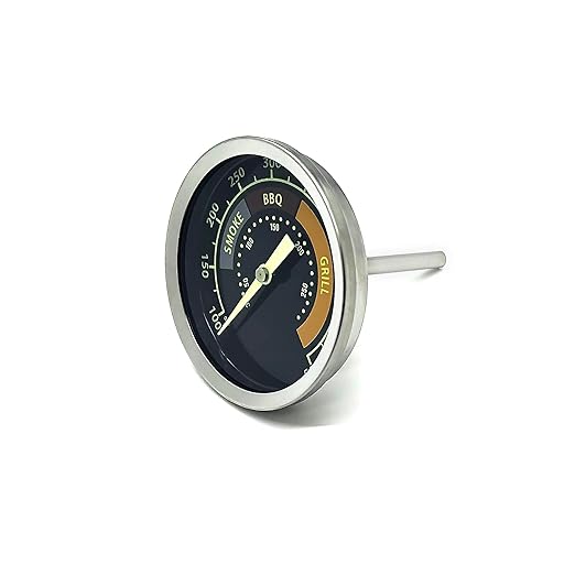 Accurate Grill Thermometer 2 Pcs for Oklahoma Joe’s Smoker, 3695528R06 for Longhorn/Highland Offset Smokers, Glowing Temperature Gauge for Charcoal/Wood/Pellet Grills with 13/16” mounting Hole