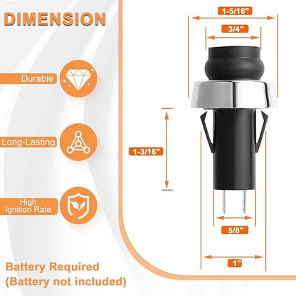 GS4 Igniter Replacement Parts for Weber GS4 Genesis II & Spirit II Grills, 66220 Ignition Button Switch for Weber Grill Genesis 2 Starter Button &Weber Spirit 2 Grill Parts Spirit 2 E210, II E310 etc.
