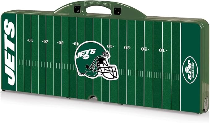 Picnic TIME NFL Football Field Folding Picnic Table, Camping Table, Outdoor Table with Umbrella Hole