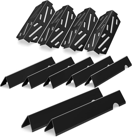 QuliMetal Grill Parts for Weber Genesis II E-410/E-415/E-435, Flavorizer Bars and Heat Deflectors for Weber Genesis II LX E-440 Series Gas Grills, 17" Porcelain Enameled for Weber 66686 66041 66033