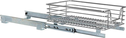 Household Essentials Chrome-Plated Steel Under-Cabinet Pull-Out Organizer