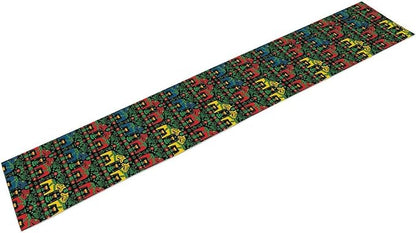 Swedish Dala Horse Folk Table Runner Scandinavian Gift Sweden Decoration Rustic for Garden Farmhouse Wedding Party Holiday Dinner Home 13x36 Inch