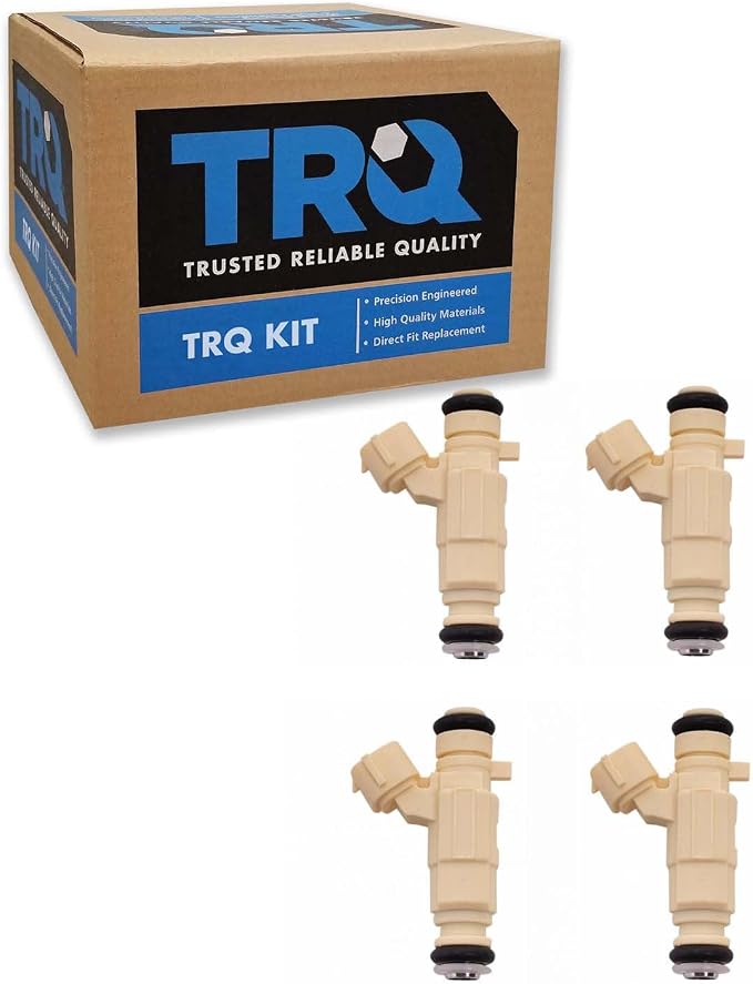TRQ Fuel Injector Set | For 2001-2007 Hyundai Elantra 2003-2008 Tiburon 2005-2009 Tucson 2004-2007 Kia Spectra Spectra5 2005-2010 Sportage