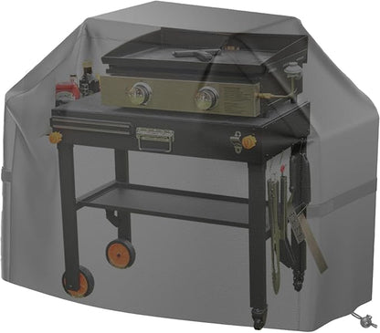 EUTRKei Grill Table Cart &Table Cover - Blackstone Griddle Table with Cart Cover, Tool Holder & Paper Towel Holder - Compatible with 17"/22" Blackstone