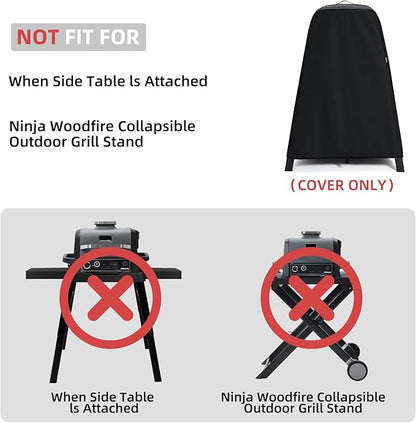 Waterproof Cover for Ninja Woodfire Outdoor Grill & Smoker and for Artisan Pizza Oven on Ninja XSKUNSTAND Stand, Outdoor Grill Accessories for Models OG300/700/800/900/OO100/MO200 Series (Cover Only)