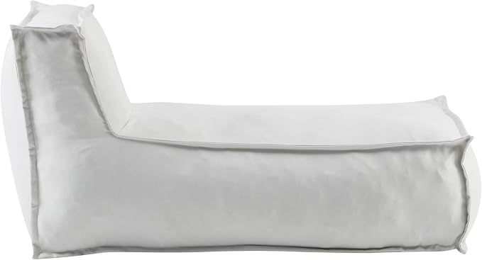 Merax Outdoor Bean Bag Chairs Set of 2, 61" Lounger Chair for Adults Bean Bag Couch Sofa with Memory Foam Filled for Patio Pool Balcony Desk, Water-Repellence Fabric Outside Beanbag Chair, Light-Grey