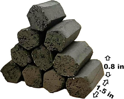 WYNN Premium Hookah Coconut Charcoal-Hexagonal,Crescent,Cube,and Flat Shapes, 1 Kg Pack, Long Lasting, Low Ash-No Headache-No Odor-All Natural (Hexagon)