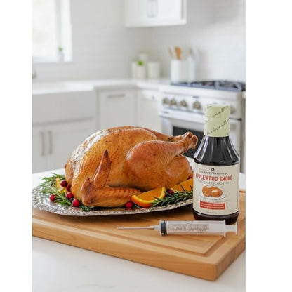 Gourmet Warehouse Applewood Smoke Injectable Marinade with Syringe Included 16 Ounces - (Pack of 1)