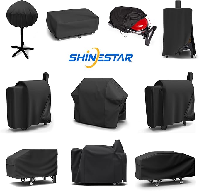 SHINESTAR Grill Cover for Oklahoma Joe Longhorn Combo Smoker, Heavy Duty Waterproof BBQ Cover, Fade Resistant & Rip Resistant, All-Weather Protection