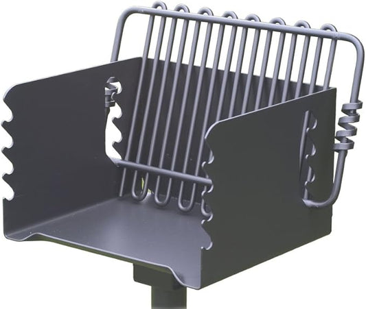 Pilot Rock CBP-135 Charcoal Grill, Park Style Outdoor BBQ Camping Grill with Swivel