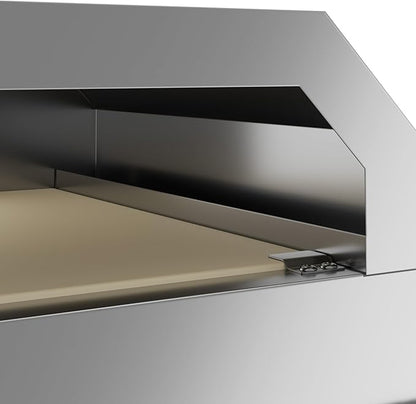 KoolMore 72 in. Commercial Outdoor Propane Gas Grill with 36 in. Pizza Oven, ETL Listed in Stainless-Steel (CGKIT7-P36)