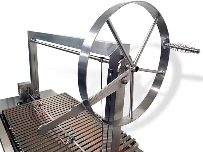 Built In Stainless Steel Outdoor Charcoal BBQ Parrilla Santa Maria / Argentine Grill Spit