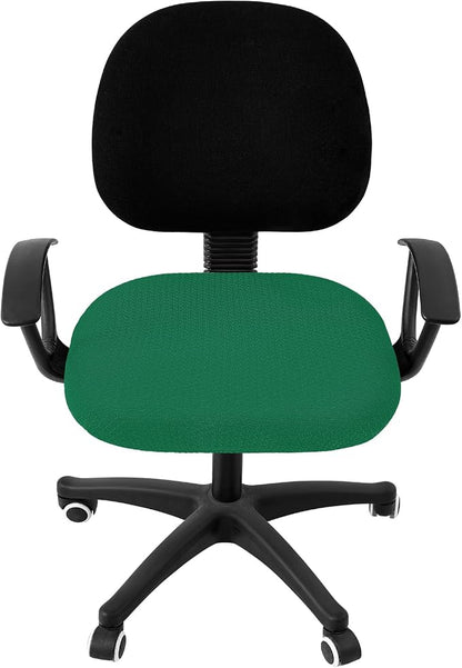 Smiry Office Computer Chair Seat Covers for Desk, Anti-dust Protector | Stretch Jacquard Removable Washable Desk Chair Seat Cushion Protectors, Chritsmas Green