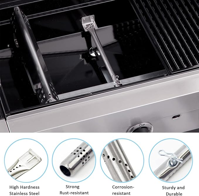 Grill Replacement Parts for Charbroil Performance 4 Burner 463342119, 463332718, 463347017, 463361017, 463673017, 463376018P2, G470-5200-W1 Burner G470-0004-W1A Heat Plate for 463342119, 463332718