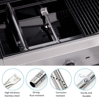Grill Replacement Parts for Charbroil Performance 4 Burner 463342119, 463332718, 463347017, 463361017, 463673017, 463376018P2, G470-5200-W1 Burner G470-0004-W1A Heat Plate for 463342119, 463332718