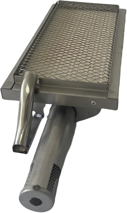 BBQ Infrared Searing Burner Stainless Steel Ceramic Gas Burner (Square 9.8x4.5 inch)