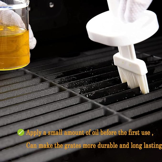 463343015 Grill Grates for Charbroil Advantage 463344015 463344116 463343819 463371116 4 Burer Grill, Cast lron Cooking Grate for Char Broil Gas2Coal 463340516 463370519 G421-0008-W1 Replacement Parts
