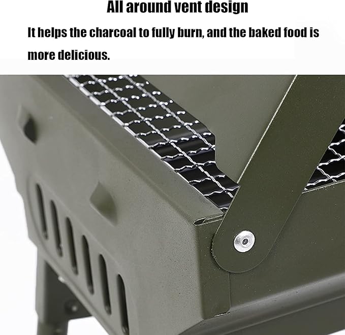 Barbecue Charcoal Grill Charcoal Barbecue Grill Foldable BBQ Grill Rack Portable Camping BBQ Grill Bracket Barbecue Accessories Charcoal BBQ Grill