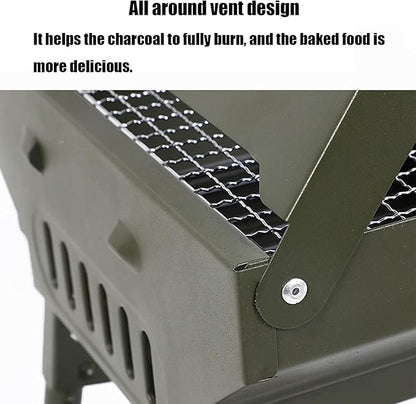 Barbecue Charcoal Grill Charcoal Barbecue Grill Foldable BBQ Grill Rack Portable Camping BBQ Grill Bracket Barbecue Accessories Charcoal BBQ Grill
