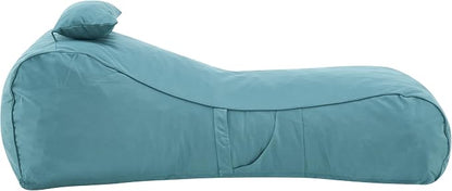 Christopher Knight Home Morton Outdoor Bean Bag Chair Set of 2, Fabric Bean Bag Chair for Adults and Kids, Indoor/Outdoor Sun Lounger with Headrest, Patio Chaise Lounge Chair Set of 2, Teal