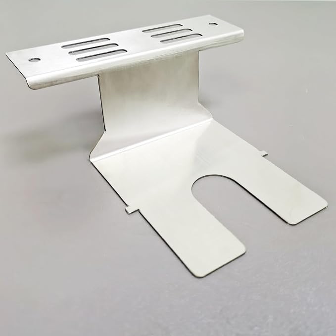 FixtureDisplays® BBQ Grill Stainless Steel Rotisserie Motor Mounting Bracket Set Fits 3" Motors (Bracket Size) May Need Drill Additional Holes on Your Grill 21909-NPF