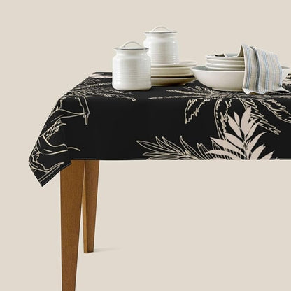 Rectangle Table Cloth,Dark Tropical Jungle Palm Tablecloths Stain Resistance Water Repellent Washable Table Cover Decor for Home Kitchen Dining Party Patio Indoor and Outdoor 60"x 84"