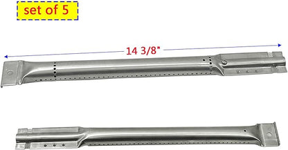 Parts Kit DG258 (5-Pack) Repair Kit Replacement for Charbroil 6 Burner Gas Grill Stainless Steel Burners, Crossover Tubes & Porcelain Steel Heat Plates