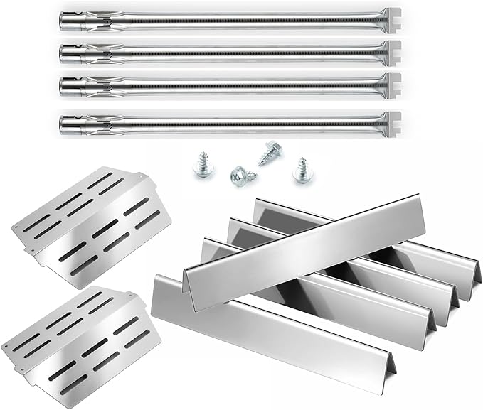 Genesis E-330 4 Burner Grill Replacement Parts for Weber Grill Parts Genesis S330 S-330 E330 EP330 330 Genesis 300 Series E-310 E310 7621 Flavorizer Bars 62753 Sear Burner Tube 65505 Heat Deflectors