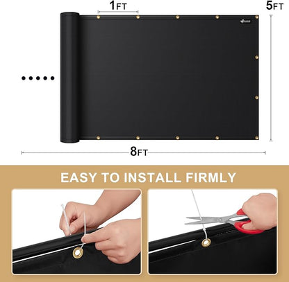 Heat Shield Behind Grill Heat Shield Mat for Wall, Deck Fence, Railing, Grill and Refrigerator, Heavy Duty Fireproof Cover and Screen Protect Deck Railing from Grill, 5'x8'