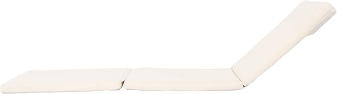 Christopher Knight Home Jamaica Outdoor Water Resistant Chaise Lounge Cushions, 2-Pcs Set, Cream