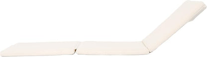 Christopher Knight Home Jamaica Outdoor Water Resistant Chaise Lounge Cushions, 2-Pcs Set, Cream