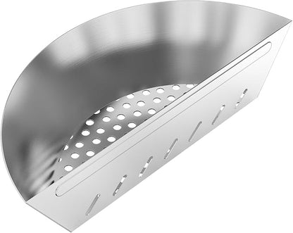onlyfire Half-Moon Charcoal Ash Basket for Weber 22" & 26" Kettle Grills - Heavy Duty Stainless Steel Charcoal Holder for Two-Zone Cooking & Indirect Grilling