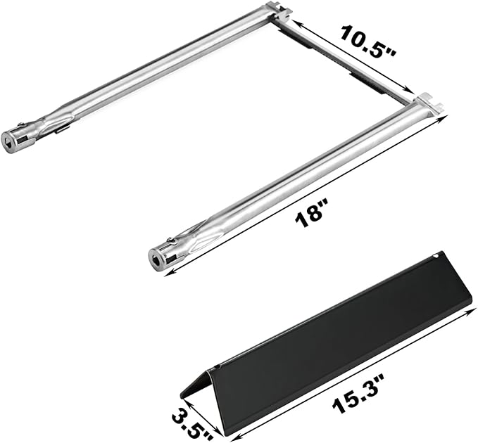 Spirit E-210 7635 Flavorizer Bars 69785 Burner Grill Replacement Parts for Weber Spirit and Spirit II 200 Series E-210 S-210 E-220 S-220 ii E-210 II S-210 II E-220 II S-220 Spirit 2 GS4 Grill Parts