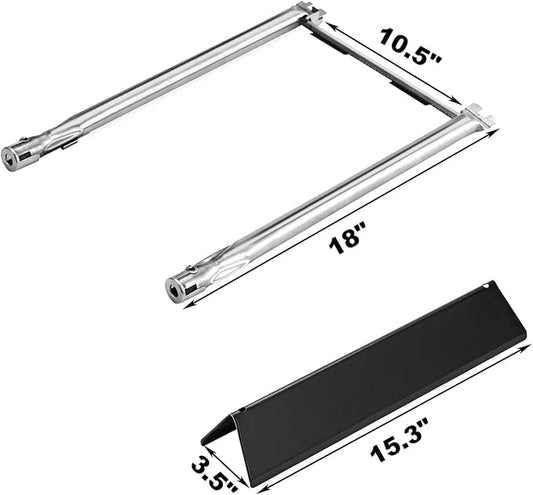 Spirit E-210 7635 Flavorizer Bars 69785 Burner Grill Replacement Parts for Weber Spirit and Spirit II 200 Series E-210 S-210 E-220 S-220 ii E-210 II S-210 II E-220 II S-220 Spirit 2 GS4 Grill Parts