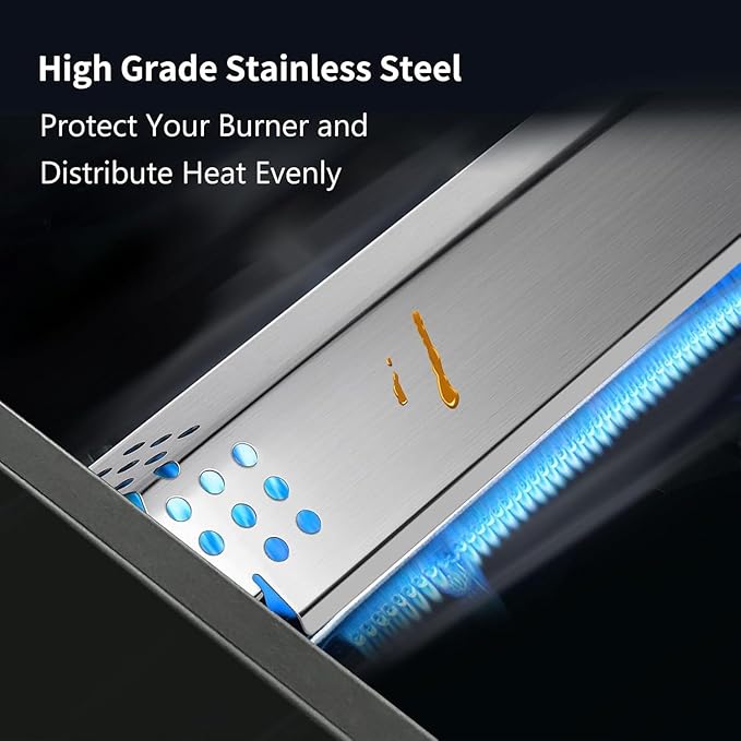 Grill Heat Plates Replacement Parts for Nexgrill, Stainless Steel Heat Tents for Home Depot Nexgrill 5 Burner Gas Grill, 14.6" Flame Cover Replacement Parts for Nexgrill 720-0888