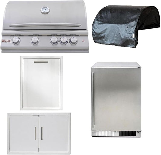 Blaze LTE+ Marine Grade 5-Piece 32-Inch Natural Gas Outdoor Kitchen Package