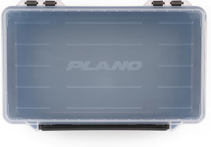 Plano StowAway 3700 Deep Open Stow Tackle Box, with Corrosion-Preventive Rustricor, Single Latch Design, Transparent DuraView Lid, Stackable Storage for Fishing Bait, Lures and Gear