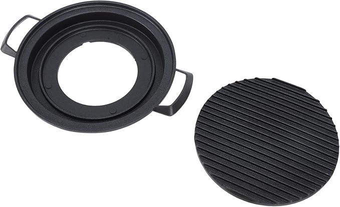 Fdit Japanese Mini Hibachi Grill, Aluminum Alloy, Family Must Have for Camping and Picnics, Multi Functional Use with Barbecue Meat, Charcoal Grilling (Large Circle)
