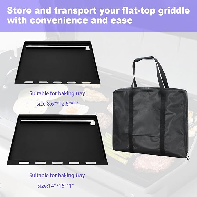 Small griddle carry bag 17inch griddle storge bag 600D heavy duty waterproof bag 17”*15”*2”