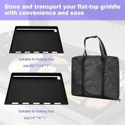 Small griddle carry bag 17inch griddle storge bag 600D heavy duty waterproof bag 17”*15”*2”
