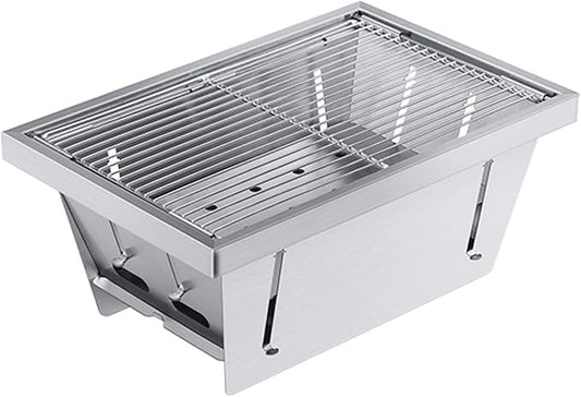 Barbecue Desk Portable Stainless Steel Grill Mini Outdoor Camping Barbecue Grill Charcoal Barbecue Grill Outdoor Commercial Folding Barbecue Tool Tabletop Barbecue