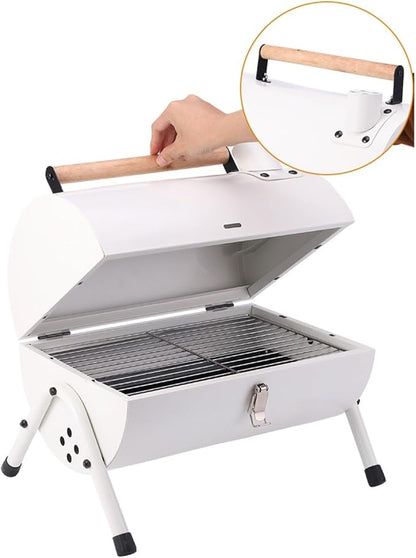 Portable Charcoal Barbecue Grill for Outdoor Backyard and Patio, Simple Chimney Stove, Perfect for Family Gatherings and Summer Cookouts, Easy to Use Barbecue Tools