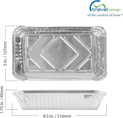 TRAVEL TIME 12V Portable Stove with 5-Pans & Lids, 150w – Universal for Most Vehicles, Mini Microwave Food Warmer for Car, Truck, Travel, Work Cooking